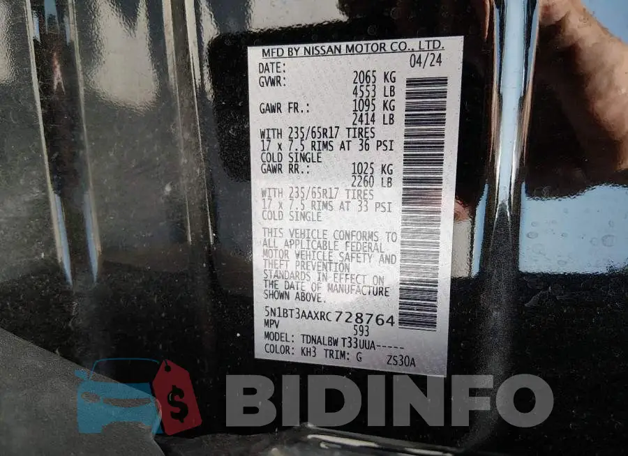 5N1BT3AAXRC728764 Photo# 9
