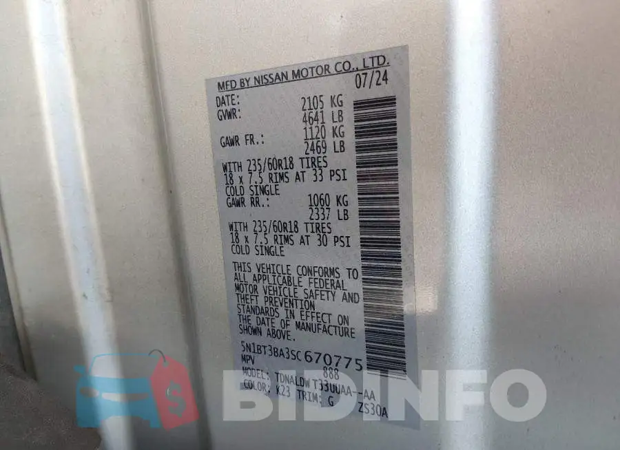 5N1BT3BA3SC670775 Photo# 9