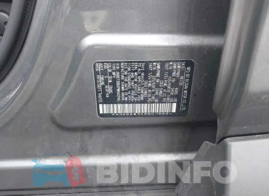 JN8BT3BBXPW460746 Photo# 9