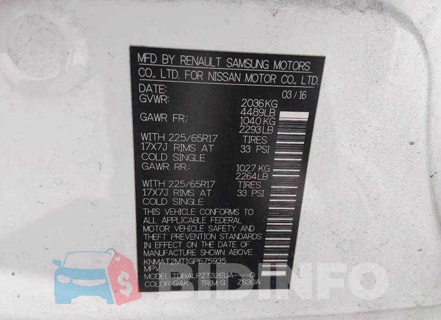 KNMAT2MT1GP675935 Photo# 9