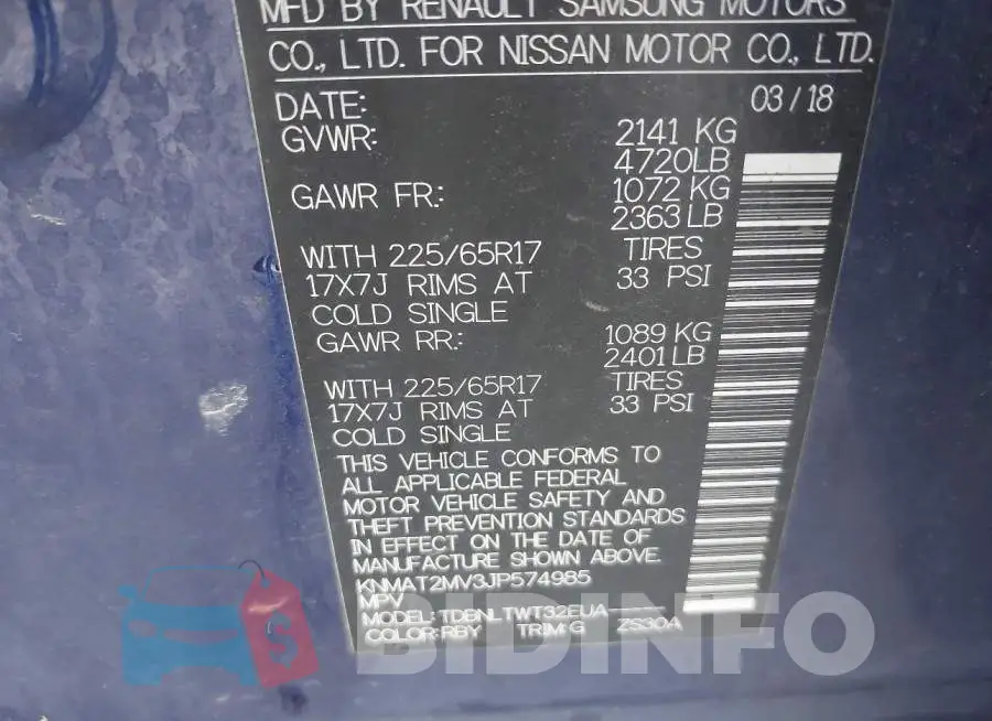 KNMAT2MV3JP574985 Photo# 9