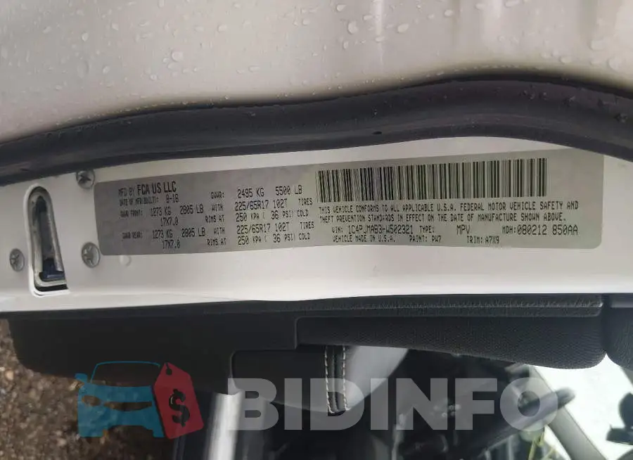 1C4PJMAB3HW502321 Photo# 9