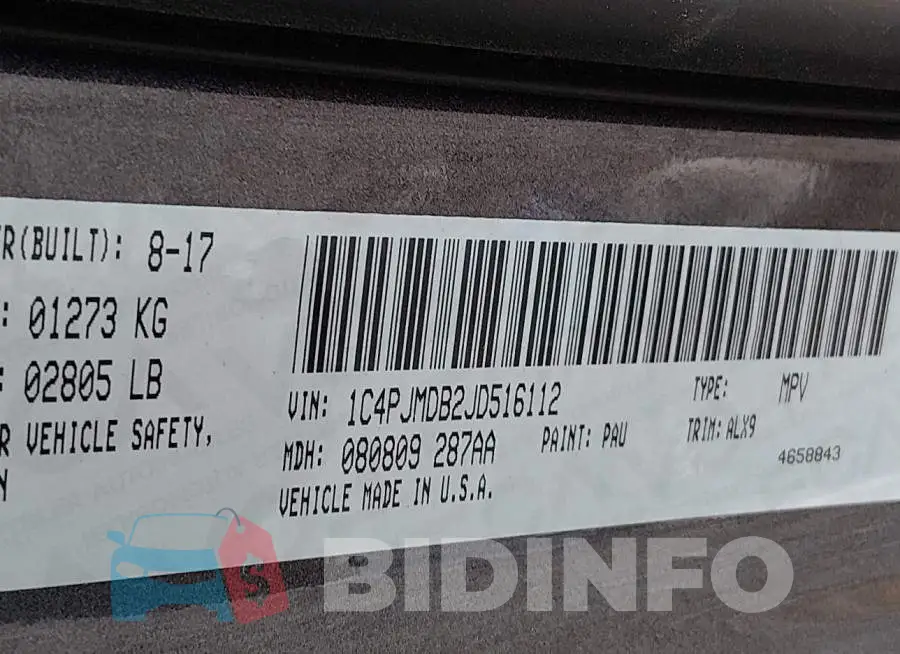 1C4PJMDB2JD516112 Photo# 9