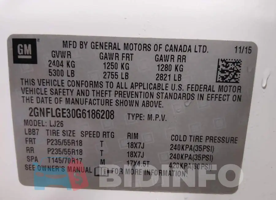 2GNFLGE30G6186208 Photo# 9
