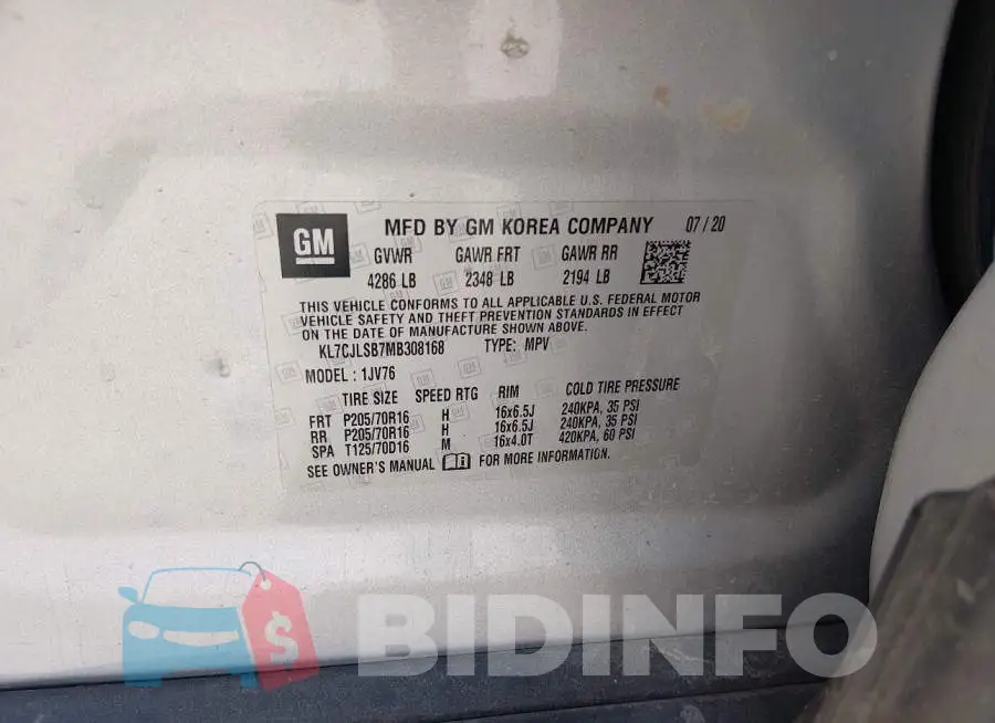 KL7CJLSB7MB308168 Photo# 9