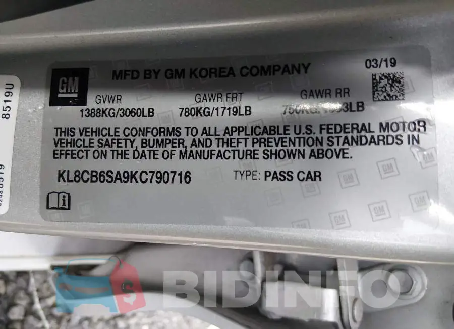 KL8CB6SA9KC790716 Photo# 9