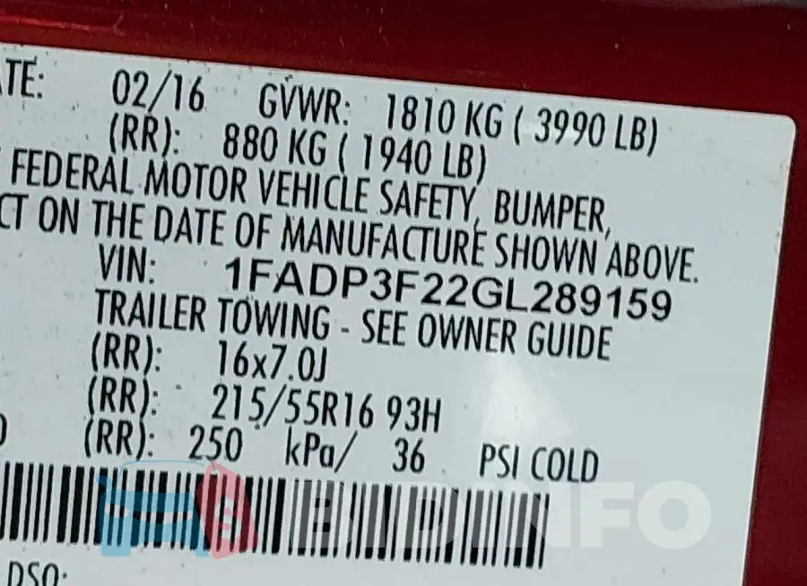 1FADP3F22GL289159 Photo# 9