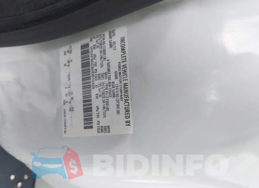 1FDXF6DC8HDB10329 Photo# 9