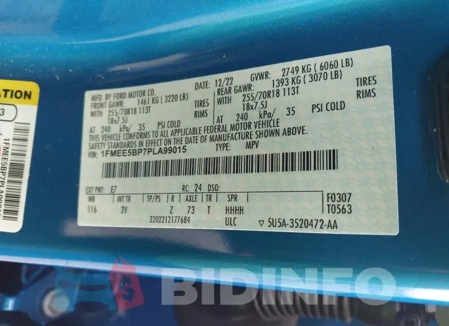 1FMEE5BP7PLA99015 Photo# 9