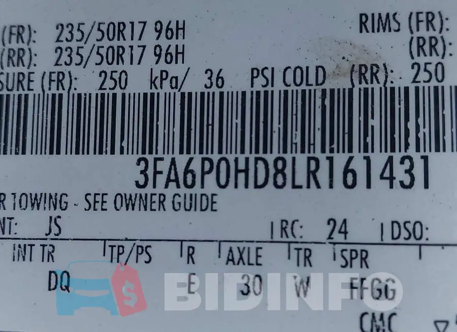 3FA6P0HD8LR161431 Photo# 9
