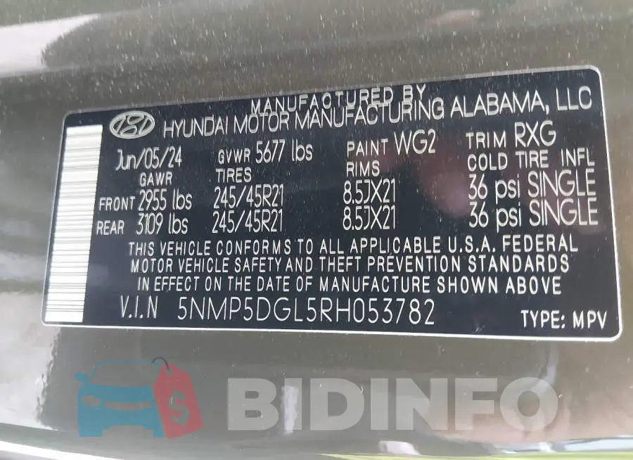 5NMP5DGL5RH053782 Photo# 9