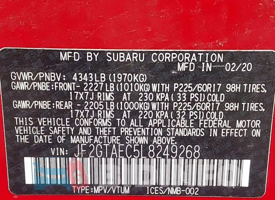 JF2GTAEC5L8249268 Photo# 9