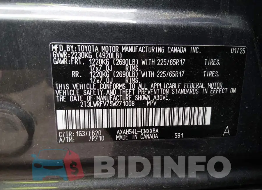 2T3LWRFV7SW271008 Photo# 9