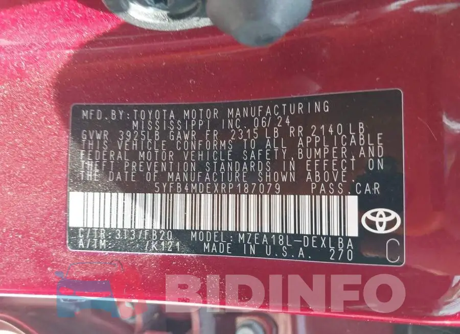 5YFB4MDEXRP187079 Photo# 9