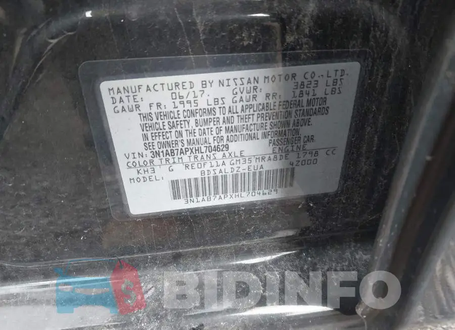 3N1AB7APXHL704629 Photo# 9