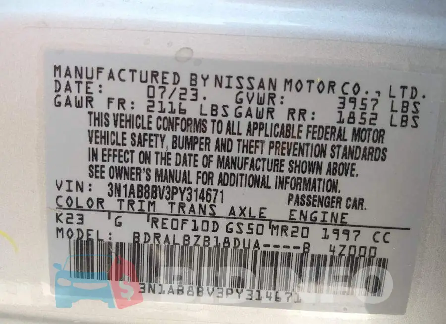 3N1AB8BV3PY314671 Photo# 9