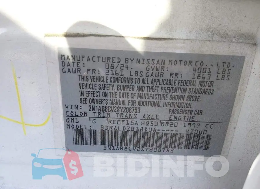 3N1AB8CV2SY208753 Photo# 9