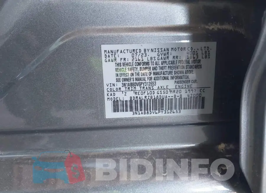 3N1AB8DV6PY312653 Photo# 9