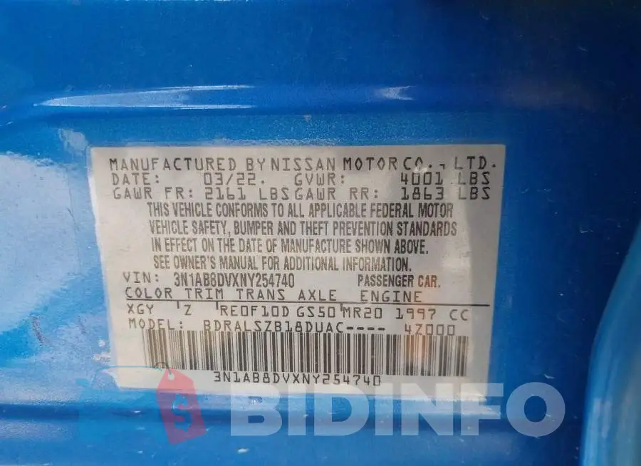 3N1AB8DVXNY254740 Photo# 9