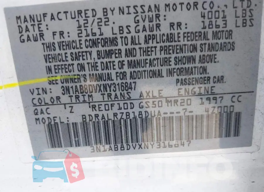 3N1AB8DVXNY316847 Photo# 9