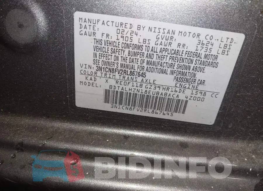 3N1CN8FV2RL867645 Photo# 9