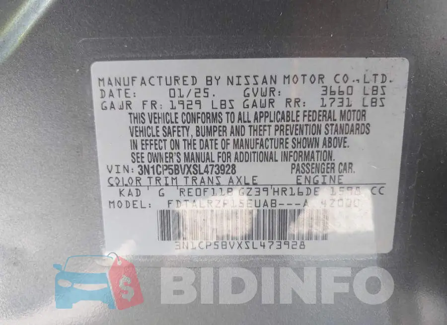 3N1CP5BVXSL473928 Photo# 9