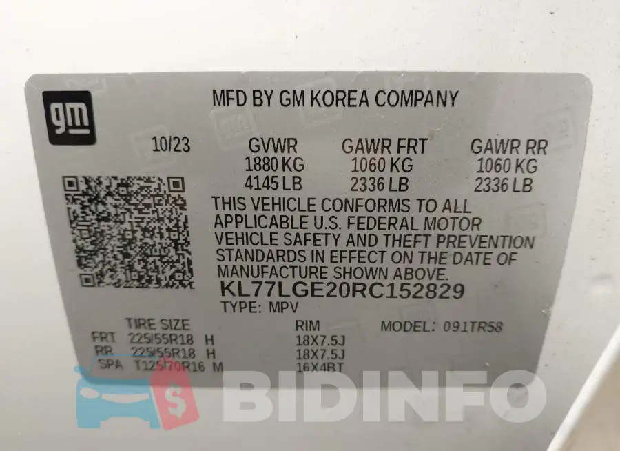 KL77LGE20RC152829 Photo# 9