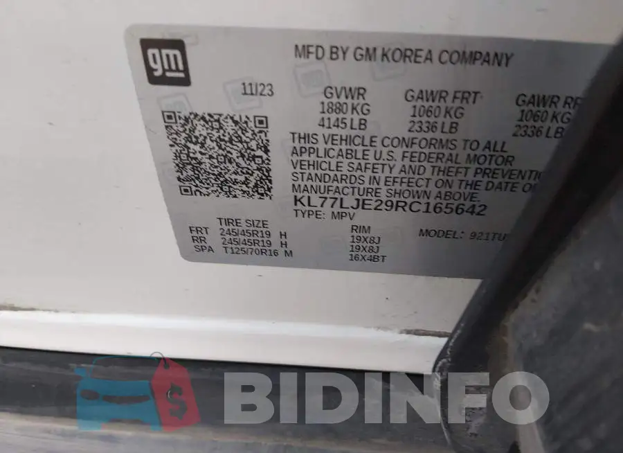 KL77LJE29RC165642 Photo# 9