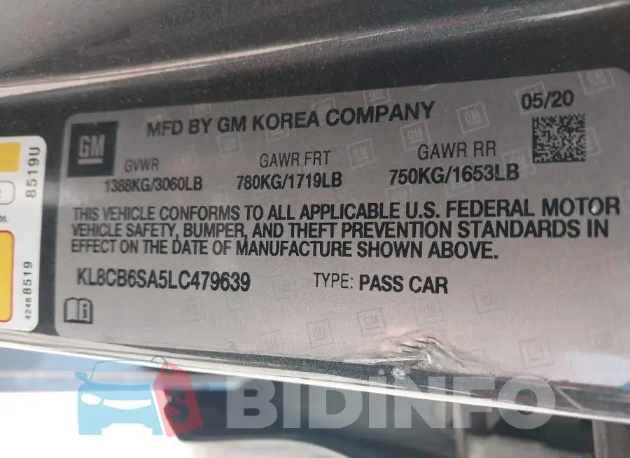 KL8CB6SA5LC479639 Photo# 9