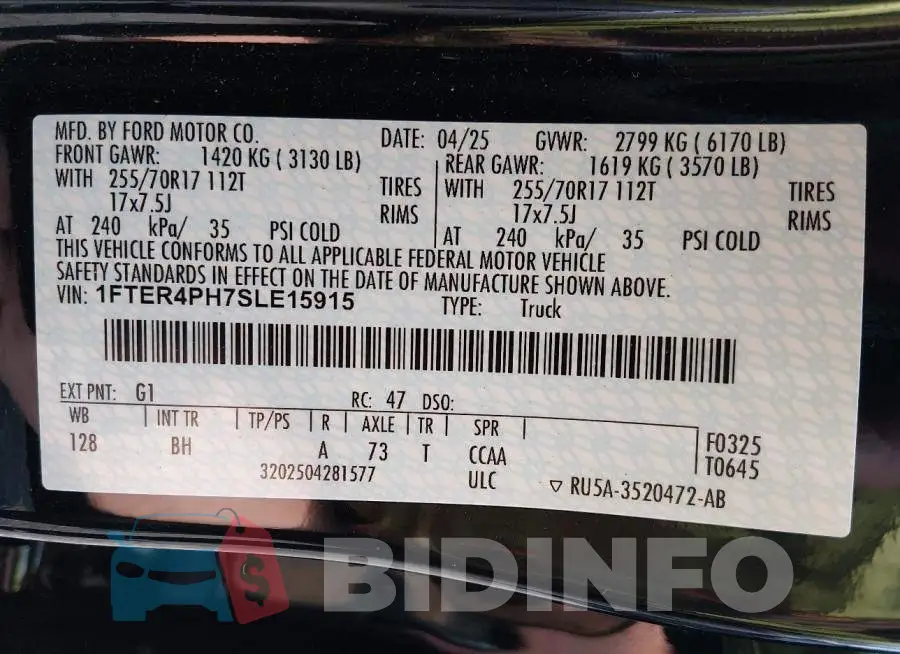1FTER4PH7SLE15915 Photo# 9
