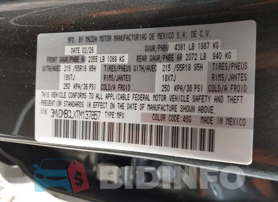3MVDMBCLXTM137857 Photo# 9