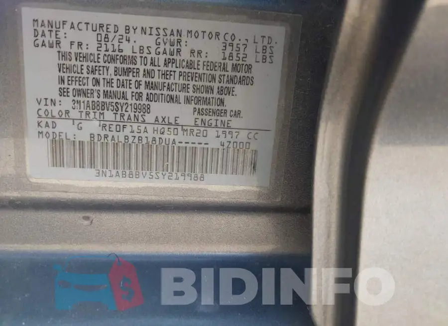 3N1AB8BV5SY219988 Photo# 9