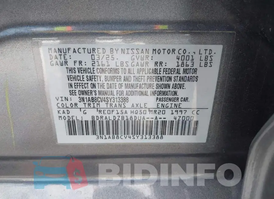 3N1AB8CV4SY313388 Photo# 9