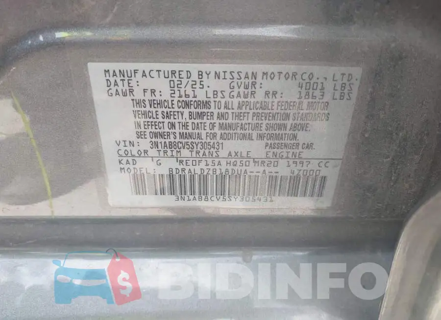 3N1AB8CV5SY305431 Photo# 9