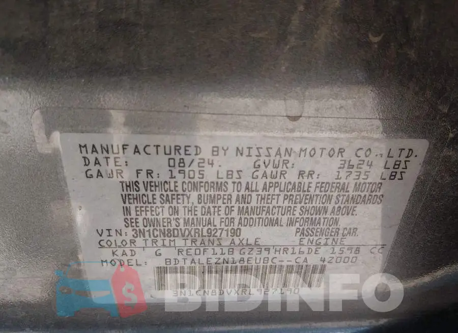 3N1CN8DVXRL927190 Photo# 9