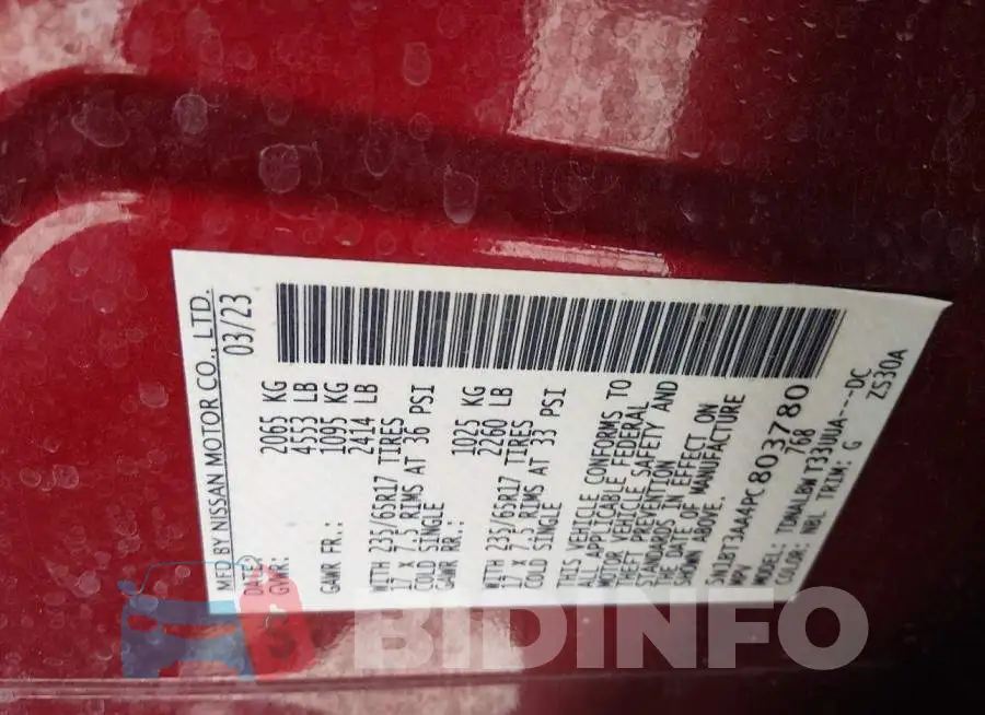 5N1BT3AA4PC803780 Photo# 9