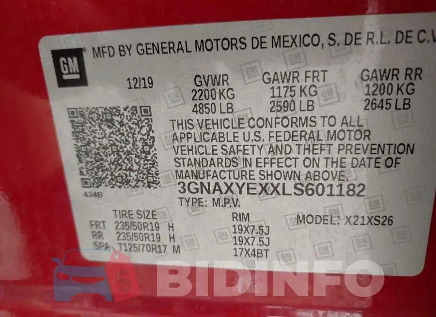 3GNAXYEXXLS601182 Photo# 9