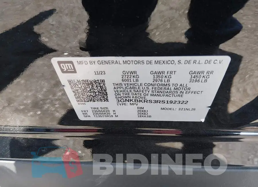 3GNKBKRS3RS192322 Photo# 9