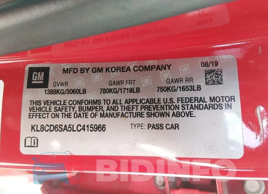 KL8CD6SA5LC415966 Photo# 9