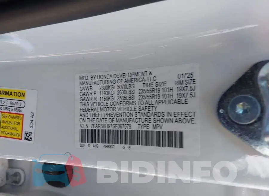 7FARS6H97SE067579 Photo# 9