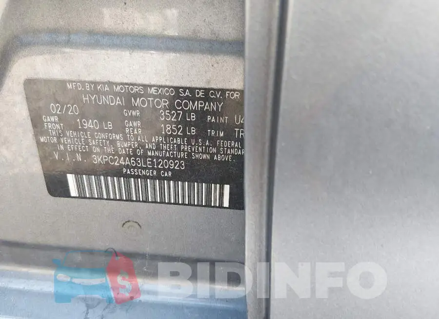 3KPC24A63LE120923 Photo# 9