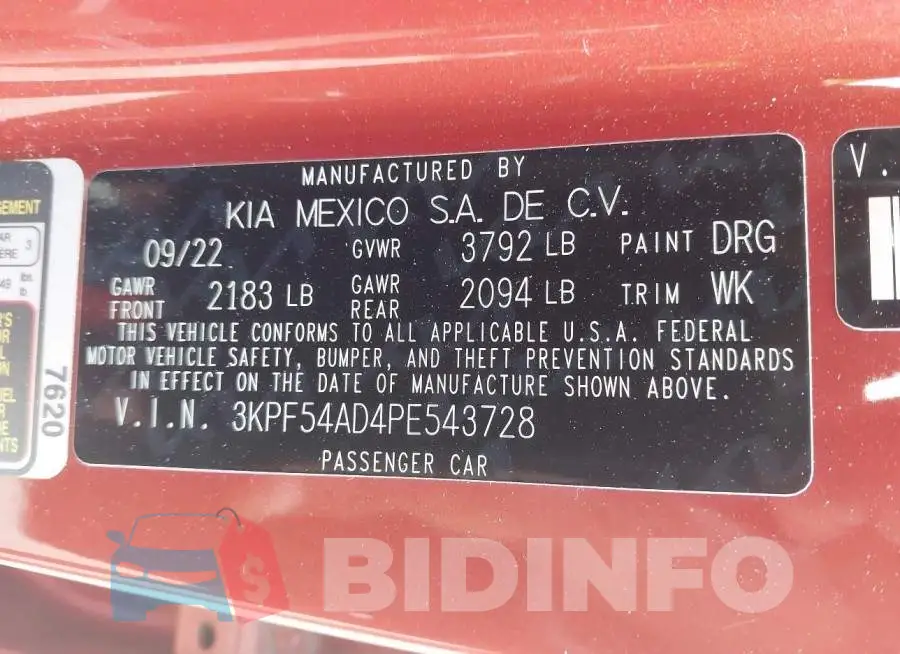 3KPF54AD4PE543728 Photo# 9