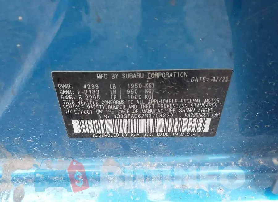 4S3GTAD67N3728320 Photo# 9