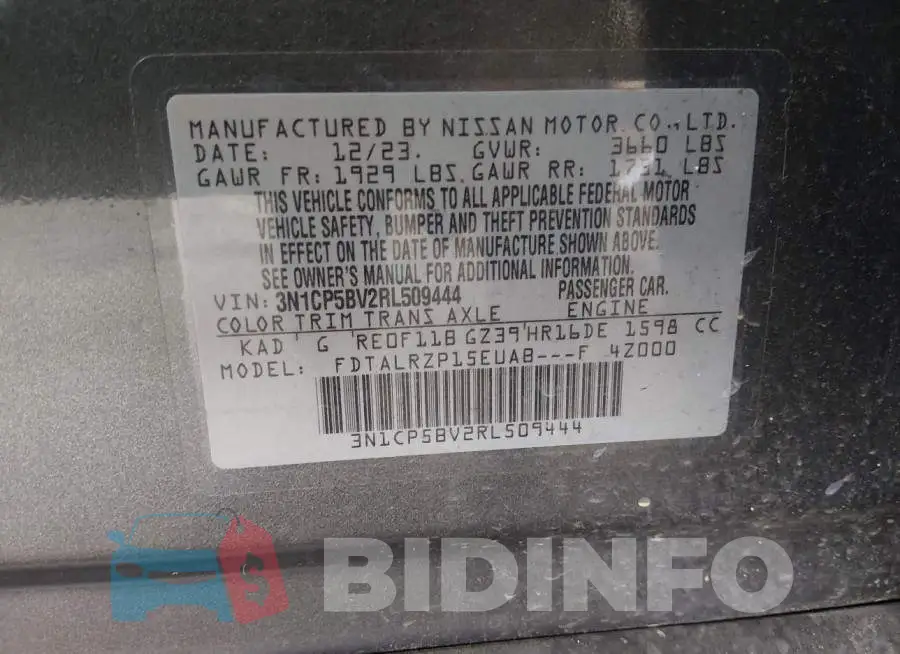 3N1CP5BV2RL509444 Photo# 9