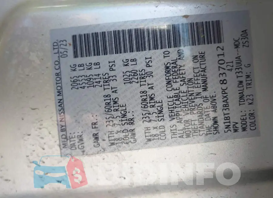 5N1BT3BAXPC837012 Photo# 9