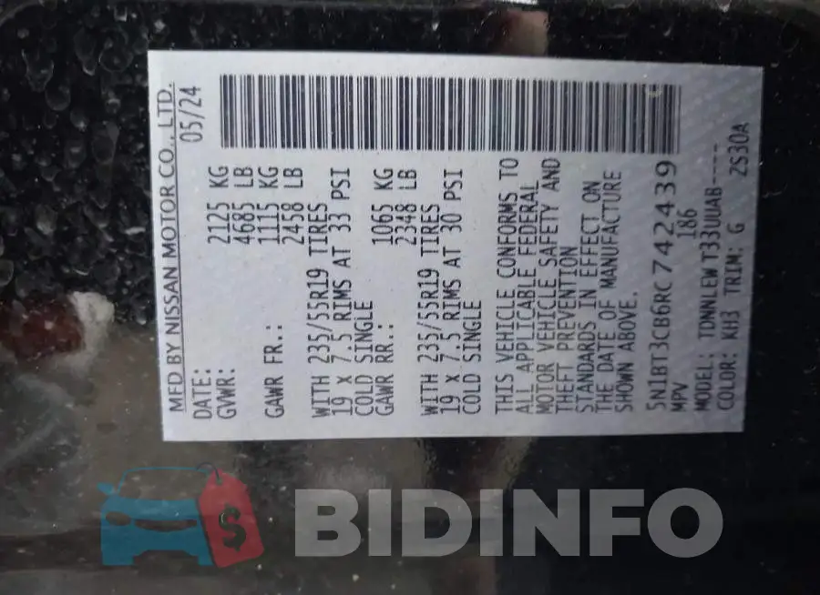 5N1BT3CB6RC742439 Photo# 9