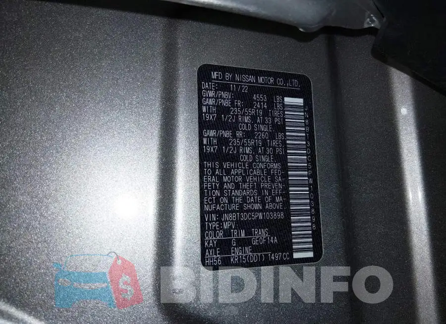JN8BT3DC5PW103898 Photo# 9