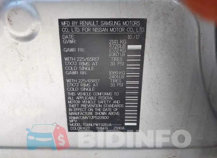 KNMAT2MV7JP520900 Photo# 9