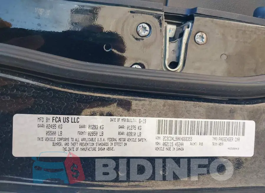 2C3CDXL90KH668355 Photo# 9