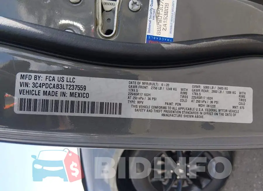 3C4PDCAB3LT237559 Photo# 9